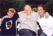 Charlie, Tim and Patricia - summer 2000 - Le Touquet,